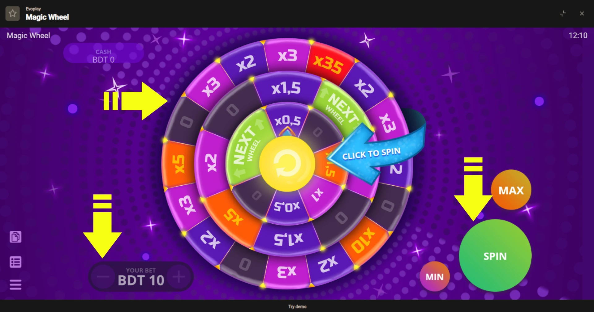 The interface of the Magic Wheel game is as simple as possible, so even beginners can quickly get used to Parimatch Bangladesh Casino