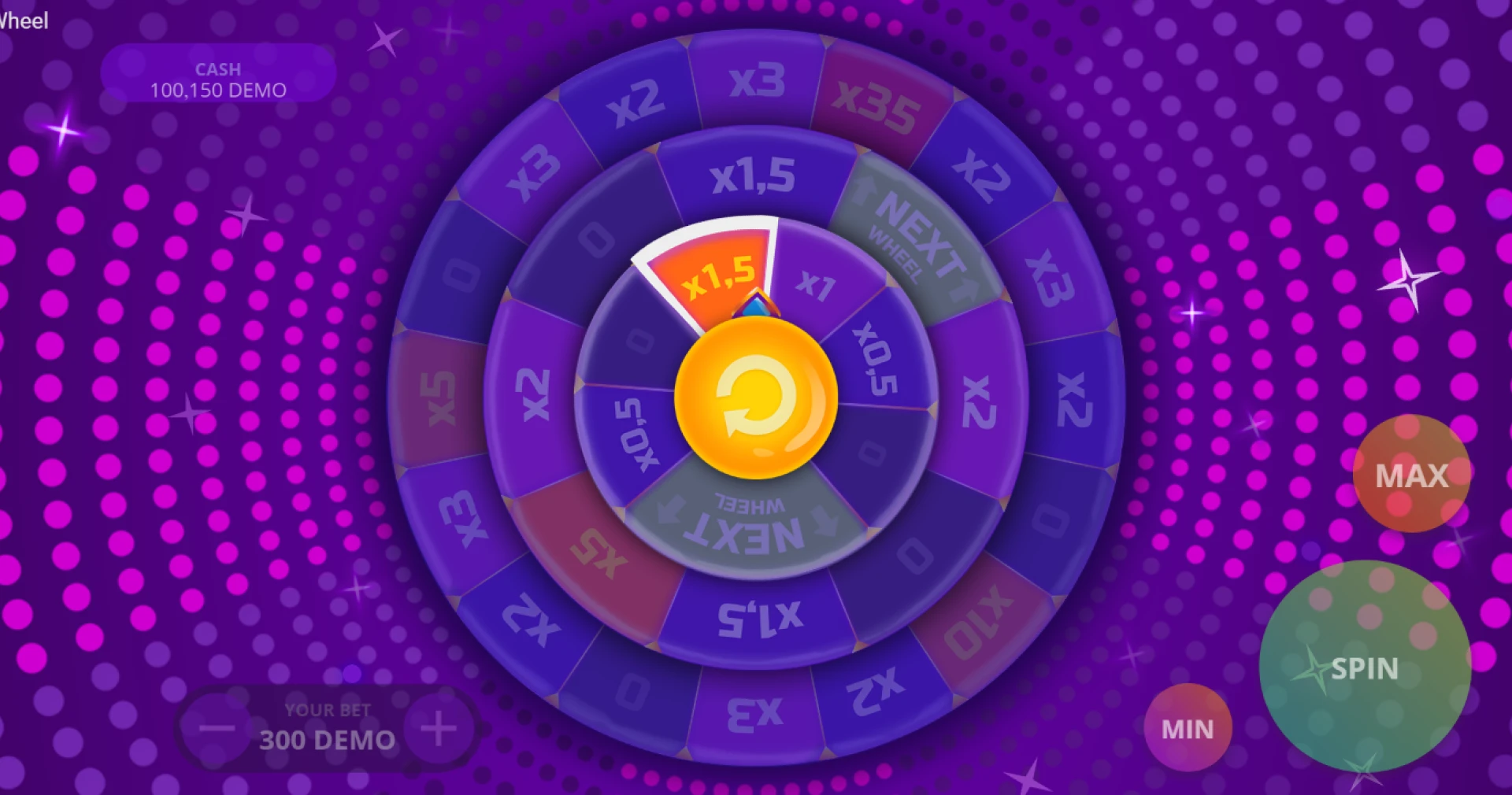 Parimatch Magic Wheel in demo mode