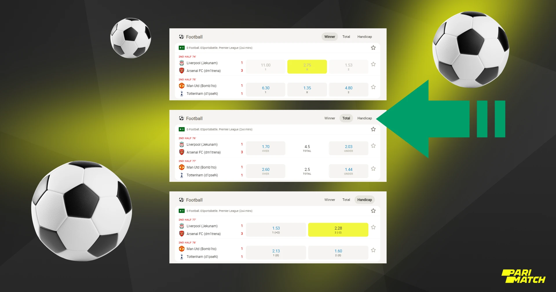 Parimatch website offers a wide range of sports markets on football and is a popular betting destination among users from Bangladesh