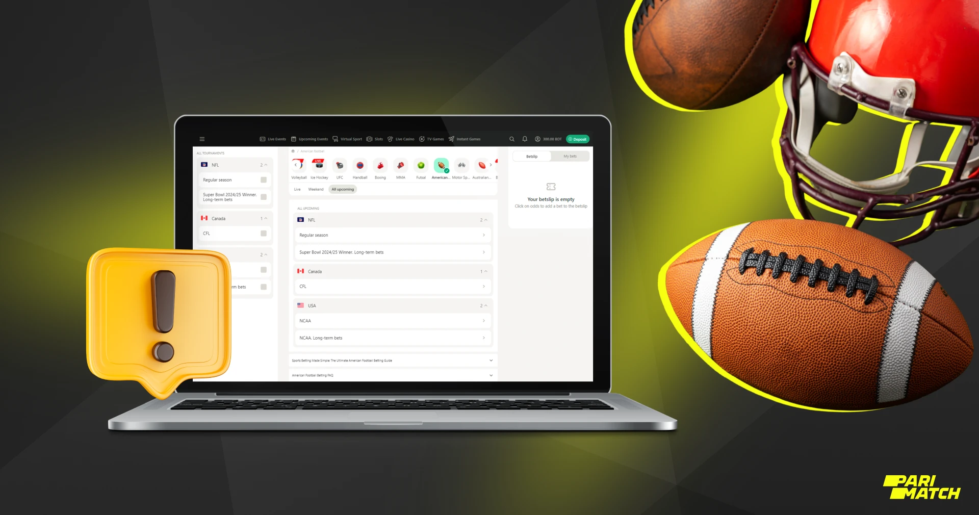 To maximize your chances of success in betting on American football at Parimatch Bangladesh, it is recommended to familiarize yourself with some strategies